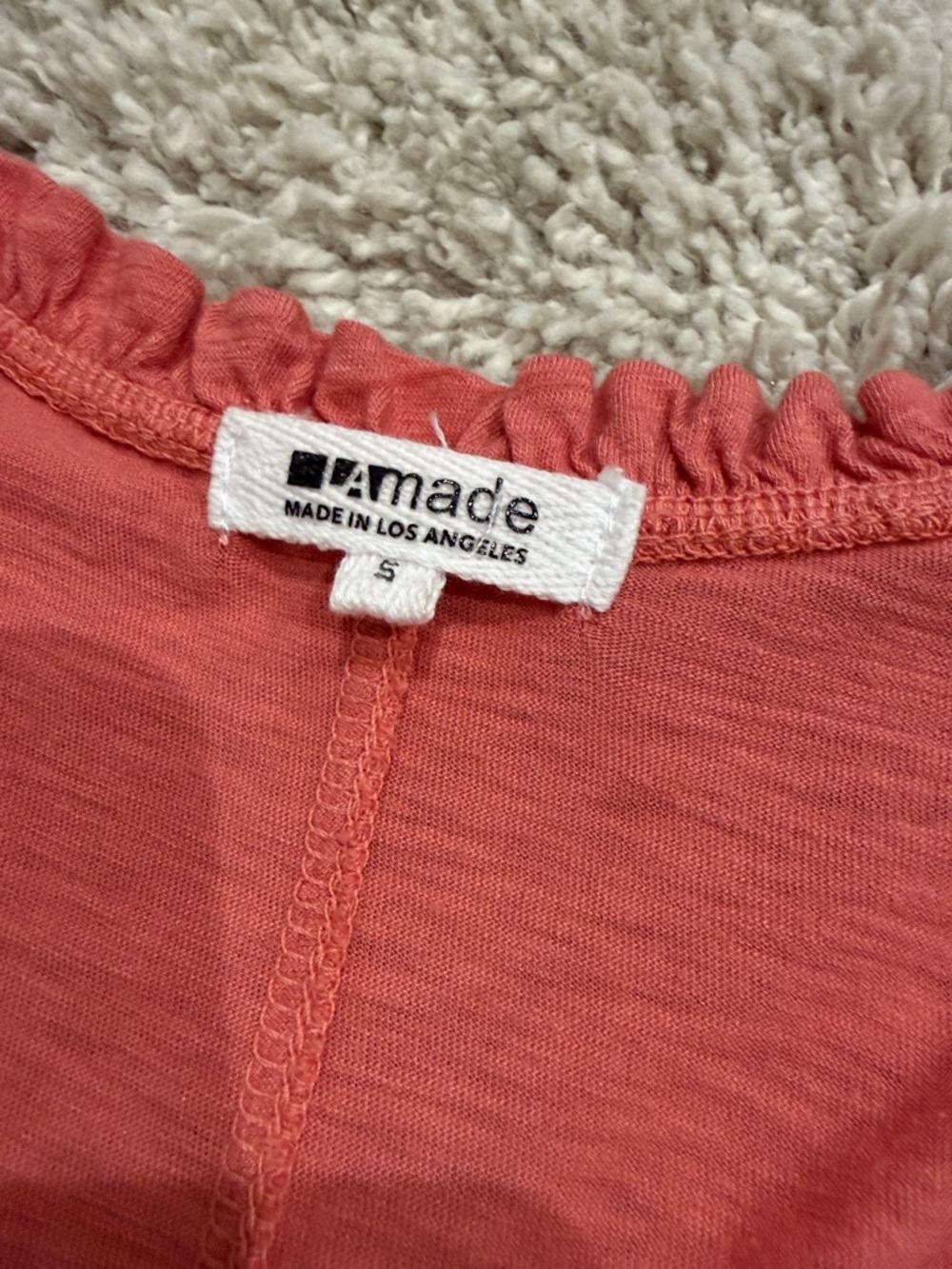 LA Made Coral Ruffle-Trim Tank - Picture 2 of 5